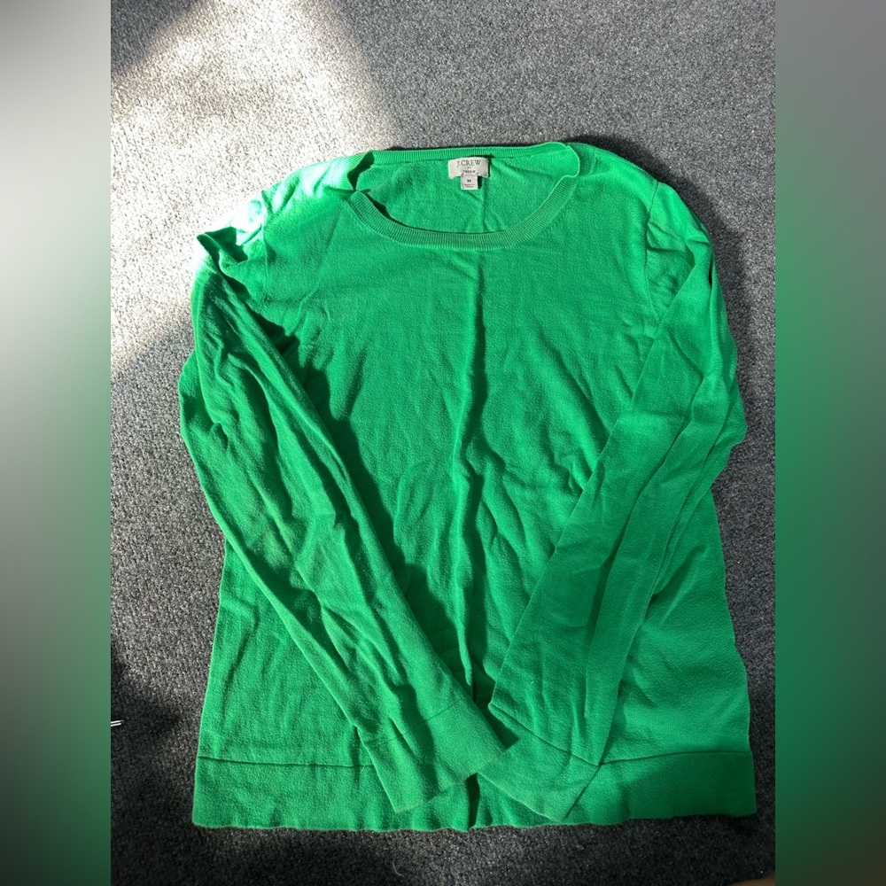 Green Jcrew Teddie Sweater